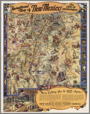 Recreational Map of New Mexico - 1946