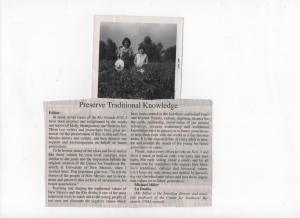 Preserve Traditional Knowledge