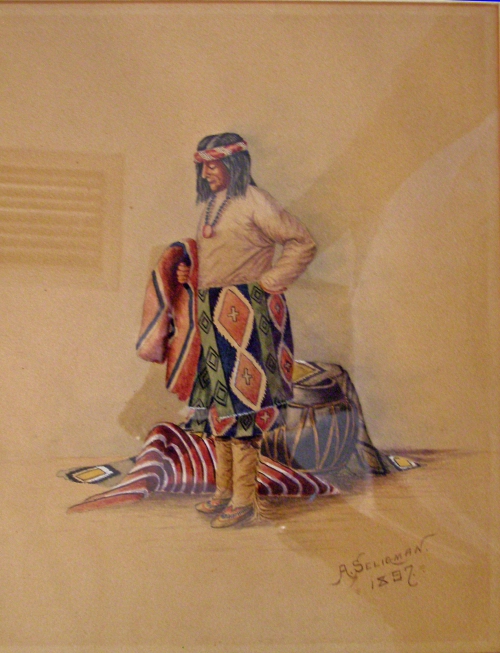 Colored Penscil Drawing By Arthur Seligman Dated 1897