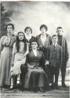Graceus Marie Inda and her children. Back row:  Kate, Margaret, Mary, and John.  Front row:  Josephine, Graceus, and Peter