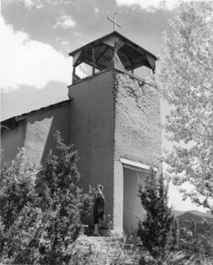 Church in the Village of Tesuque, NM Dept. of Tourism, 1955