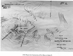Plan for Fort Marcy - Lieutenant Jeremy Gilmer, 1846