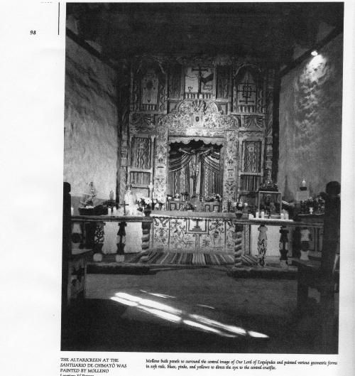Altarscreen inside El Santuario de Chimayo