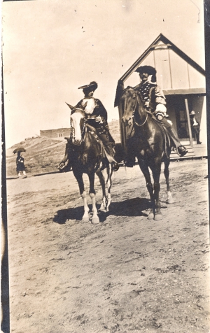 Date and location definatively unknown. However, most likely George Washington Armijo in the first 1692 Devargas Pageant taken in 1911.