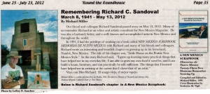 REMEMBERING RICHARD SANDOVAL