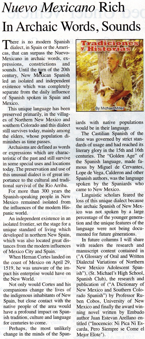 L&#039;Idioma de los Nuevomexicanos