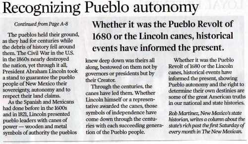 Recognizing Pueblo Autonomy