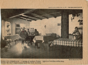 Interior of the Card House, circa 1977